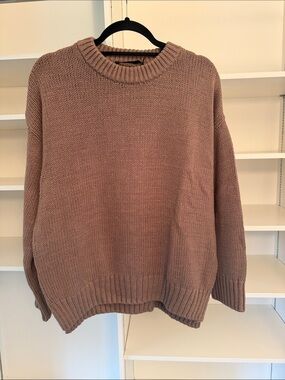Jenni Kayne Boyfriend Crewneck Top in Taupe